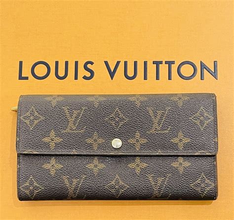 louis vuitton m61734|LOUIS VUITTON Long Wallet Monogram Portefeuille Sarah .